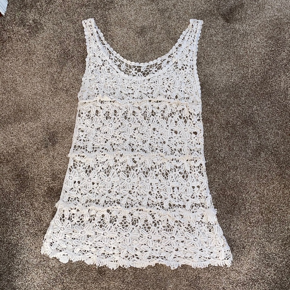 Lace beach cover up
